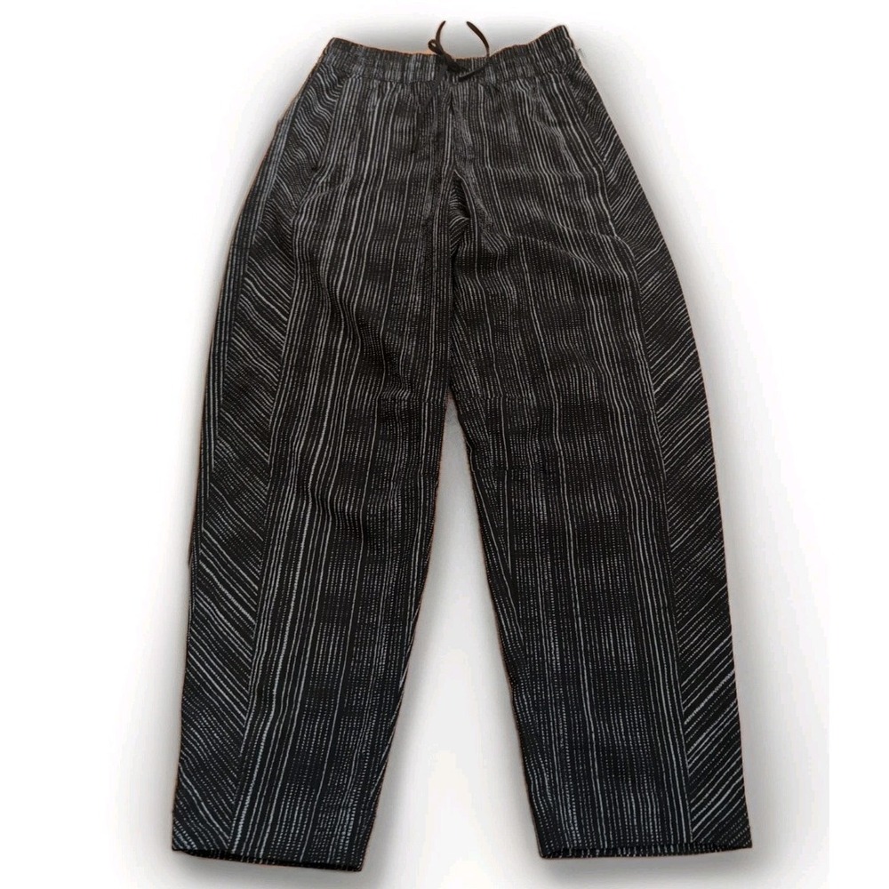 ATHLETA Trekkie North High Rise Jogger Pants Womens 2/T Black‎ Stripe Hiking EUC